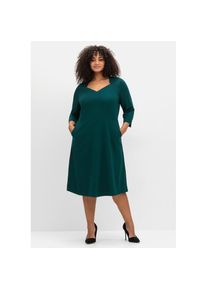 sheego A-Linien-Kleid &raquo;Kleid&laquo; blau, Gr&ouml;&szlig;e 56