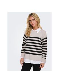 Only Rundhalspullover &raquo;ONLAMA LIFE LS RAGLAN O-NECK CC KNT&laquo; beige, Gr&ouml;&szlig;e XS (34)
