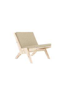 Loungesessel Karup Design "Sway Lounge Chair, ohne Armlehnen, aus FSC-zertifiziertem Massivholz", kieselfarben, B:67,5cm H:67,5cm T:75cm, 100% Polyurethan, Sessel, Loungesessel, Matratze mit Boucl&eacute;-Bezug in mehreren Farben, Made in Europe