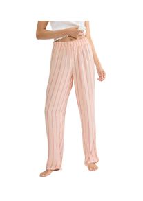 Pyjamahose Triumph "Mix & Match Trousers Viscose 01", Damen, Gr. 46, N-Gr, pink, light combination, Web, Obermaterial: 100% Viskose, bequem lang, Hosen Pyjamahose, Gummizug, gestreift, leicht