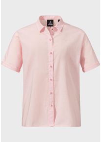 Sch&ouml;ffel Outdoorbluse SCH&Ouml;FFEL "Urban Blouse Style Kalmen WMS", Damen, Gr. 42, rosa (3205, rosa), Oberstoff: 73% Baumwolle 27% Hanf, bequem, V-Ausschnitt, Blusen Outdoorbluse