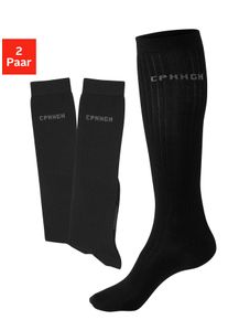 Kniestr&uuml;mpfe Copenhagen Studios, Herren, Gr. 39-42, 2x schwarz, Wolle, unifarben, elastisch, Socken Kniestr&uuml;mpfe, mit weicher w&auml;rmender Wolle