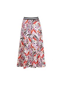 GOLDNER Maxirock &raquo;Kurzgr&ouml;&szlig;e Midi Ethno Rock mit Gummibund&laquo; Kontrastfarbiger, gestreifter Gummibund bunt, Gr&ouml;&szlig;e 23