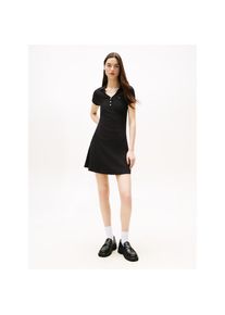 Tommy Jeans Polokleid &raquo;TJW F&F RIB POLO DRESS EXT&laquo; schwarz, Gr&ouml;&szlig;e XL (42)