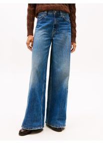 High-waist-Jeans Tommy Hilfiger "DNM KRIS 70's WIDE LEG HW", Damen, Gr. 26, L&auml;nge 30, kris, Denim/Jeans, Obermaterial: 100% Baumwolle, l&auml;ssig geschnitten, Jeans High-waist-Jeans