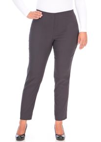 Stoffhose KjBRAND "Susie XS Ankle Bengaline", Damen, Gr. 46, N-Gr, grau (anthrazit), Web, Obermaterial: 80% Viskose, 17% Polyamid, 3% Elasthan, skinny fit kn&ouml;chellang, Hosen Stoffhose, Sommerhose mit Schlupfbund