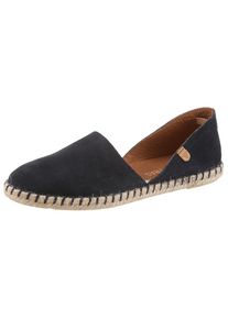 VERBENAS Espadrille Strandschuh, Sommerschuh, Loafer aus Veloursleder blau, Gr&ouml;&szlig;e 38