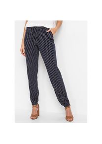 bonprix Schlupfhose &raquo;Schlupfhose aus reiner Viskose&laquo; aus Viskose, elastischer Bund, lockere Passform, eleganter Stil blau, Gr&ouml;&szlig;e 48