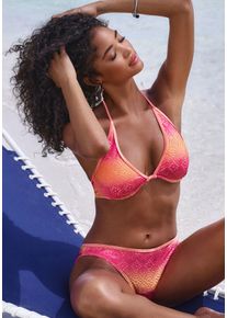 B&uuml;gel-Bikini Buffalo, Damen, Gr. 44, Cup D, pink (pink, orange), Polyester, Recycling-Polyamid, Farbverlauf, Bikini-Sets B&uuml;gel-Bikini, mit Farbverlauf