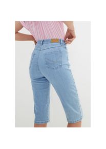 bonprix Bermudas &raquo;Jeans Bermuda Slim Fit High Waist&laquo; aus Baumwollmischung mit Stretch, Slim Fit, casual Stil blau, Gr&ouml;&szlig;e 40