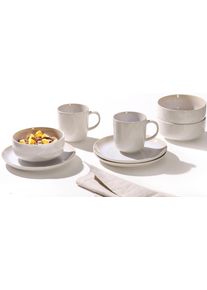 Ritzenhoff & Breker Fr&uuml;hst&uuml;cks-Geschirrset RITZENHOFF & BREKER "Laredo", beige (creme), 12 Stk., Steinzeug, Geschirr-Sets, Fr&uuml;hst&uuml;cks-Geschirrset, Reaktivglasur, jedes St&uuml;ck ein Unikat