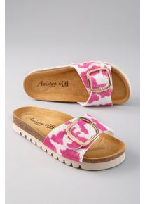 Pantolette ANISTON SHOES, Damen, Gr. 42, pink, wei&szlig;, Synthetik, Schuhe Pantolette, Sommerschuh, Strandschuh, Hausschuh - NEUE KOLLEKTION