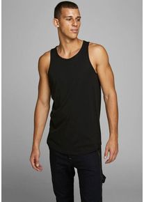 Jack & Jones Muskelshirt JACK & JONES "BASIC TANK TOP", Herren, Gr. L, schwarz, Jersey, Obermaterial: 100% Baumwolle, unifarben, eng normal, Rundhals, Shirts Muskelshirt