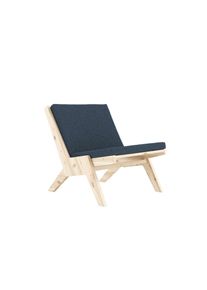 Loungesessel Karup Design "Sway Lounge Chair, ohne Armlehnen, aus FSC-zertifiziertem Massivholz", blau, B:67,5cm H:67,5cm T:75cm, 100% Polyurethan, Sessel, Loungesessel, Matratze mit Boucl&eacute;-Bezug in mehreren Farben, Made in Europe