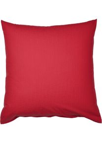 Kissenbezug Janine "PIANO 0125 31 80x80", rot (hellrot), B:80cm L:80cm, Mako-Soft-Seersucker, Seersucker, Kissenbez&uuml;ge, Kissenbezug, mit Rei&szlig;verschluss