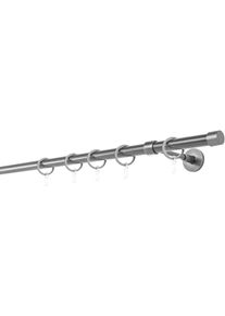 Gardinenstange mydeco "20mm Cap Wandtr&auml;ger 14 cm", grau (anthrazit), L:110cm, Aluminium, Gardinenstangen, Gardinenstange