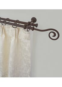 Gardinenstange Garesa "ESPERANCA", braun (rost), L:430cm &Oslash;:16mm, Metall, Gardinenstangen, Gardinenstange, rustikale Vorhanggarnitur, verl&auml;ngerbar, Eisen, Endk. Spirale