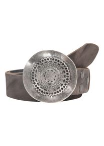 Lederg&uuml;rtel RETTUNGSRING G&Uuml;RTEL, Damen, Gr. 95, grau, G&uuml;rtel Lederg&uuml;rtel, Echtleder, Leder &raquo;Soft Boom Navy&laquo;