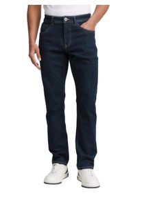 Slim-fit-Jeans Tom Tailor, Herren, Gr. 33, L&auml;nge 34, blau (rinsed blau denim34), Denim/Jeans, Obermaterial: 92% Baumwolle, 6% Polyester, 2% Elasthan, unifarben, slim fit kn&ouml;chellang, Jeans Slim-fit-Jeans, im Five-Pocket Style