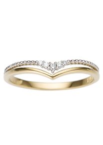 Diamantring Firetti "Schmuck Geschenk Gold 333 Damenring Goldring Diamant" Gr. 19, gold (gelbgoldfarben, wei&szlig;goldfarben), Fingerringe, Damen, 19, P2 = erkennbare Einschl&uuml;sse, Diamanten Gelbgold 333 Wei&szlig;gold 333, 3,5mm, Diamanten, Gelbgold 333, Wei&szlig;gold 333, Diamantring, mit Brillanten