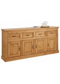 Sideboard OTTO HOME "Selma", beige (natur gebeizt, gewachst), B:192cm H:87cm T:38cm, Sideboards, Sideboard, Kommode mit 4 T&uuml;ren und 4 Schubk&auml;sten