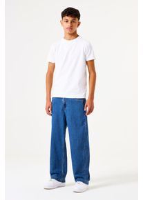 Straight-Jeans Garcia "JAYSEN", Jungen, Gr. 140, N-Gr, blau (schwarz used 7542), Denim/Jeans, Obermaterial: 99% Baumwolle, 1% Elasthan, straight fit kn&ouml;chellang, Jeans Straight-Jeans, im Five-Pocket Style, for Boys