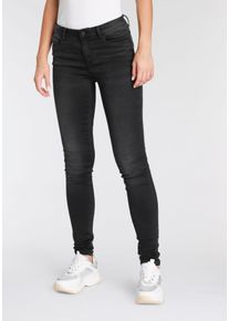 Skinny-fit-Jeans Only "ONLPAOLA &ndash; Extra-eng geschnittene Jeans mit figurformender Silhouette", Damen, Gr. XS (34), L&auml;nge 28, grau (grau denim), Denim/Jeans, Obermaterial: 64% Baumwolle, 31% Polyester, 3% Viskose, 2% Elasthan, unifarben, skinny fit, Jeans Skinny-fit-Jeans, skinny fit, modisch, Denim, Baumwollmischung