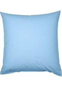 Kissenbezug Janine "PIANO 0125 31 80x80", blau (hellblau), B:80cm L:80cm, Mako-Soft-Seersucker, Seersucker, Kissenbez&uuml;ge, Kissenbezug, mit Rei&szlig;verschluss