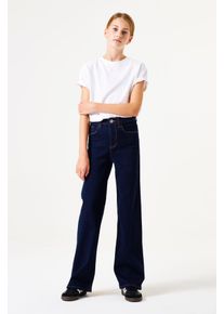 Weite Jeans Garcia "Annemay", M&auml;dchen, Gr. 140, N-Gr, blau (rinsed), Denim/Jeans, Obermaterial: 88% Baumwolle, 11% Viskose, 1% Elasthan, weit, Jeans Weite Jeans, for GIRLS
