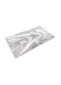 Badematte Wecon Home "Jani", grau (platin grau), H:5mm, Polyester, Badematten, Badematte, Marmor Design, waschbar, rutschfest, schnell trocknend, Badteppich