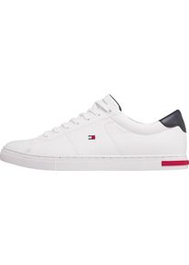Sneaker Tommy Hilfiger "ESSENTIAL LEATHER DETAIL VUL", Herren, Gr. 39, wei&szlig;, Leder, Schuhe Sneaker, Freizeitschuh, Halbschuh, Schn&uuml;rschuh mit gepolstertem Schaftrand