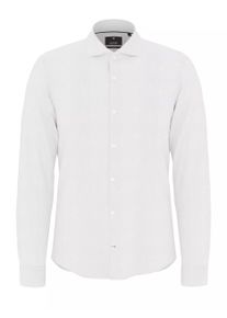 JOOP! Langarmhemd JOOP "Pares", Herren, Gr. 37, N-Gr, wei&szlig;, Web, Obermaterial: 97% Baumwolle, 3% Elasthan, unifarben, slim fit normal, 2-Knopf-Manschette, Hemden Langarmhemd