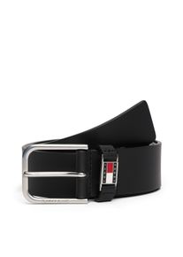 Lederg&uuml;rtel Tommy Jeans "TJM SCANTON", Herren, Gr. 105, schwarz, Rindsleder, G&uuml;rtel Lederg&uuml;rtel, quadratische Schnalle, Breite 4cm