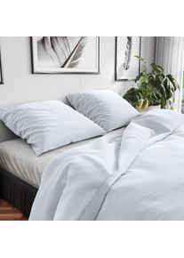 Bettw&auml;sche WOLKENFELD "Renforc&eacute; Bettw&auml;sche Baumwolle - Nat&uuml;rlich weiches Schlafgef&uuml;hl", wei&szlig;, B/L: 155cm x 200cm, 1 Stk., 1 Stk., Renforc&eacute;, B/L: 80cm x 80cm, 2 Stk., Renforc&eacute;, Obermaterial: 100% Baumwolle, Bettw&auml;sche, Bettw&auml;sche, 135x200 cm, 155x220 & &Uuml;bergr&ouml;&szlig;en I inkl. Kissenbez&uuml;ge 80x80 I uni