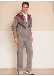 Freizeitanzug DANNECKER, Herren, Gr. 62, grau (taupe), 80% Polyacryl, 20% Baumwolle, Sportanz&uuml;ge Freizeitanzug