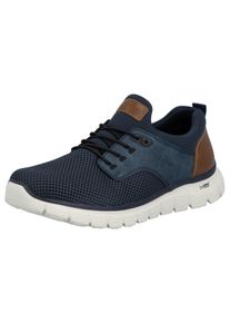 Slip-On Sneaker Rieker, Herren, Gr. 44, Textil, blau (dunkelblau, kombiniert), Lederimitat, Textil, Schuhe Slip-On Sneaker, Schlupfschuh, Halbschuh, Freizeitsneaker mit Gummizug