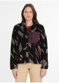 Fleecejacke Ragwear "ALARIS", Damen, Gr. XS, schwarz, Fleece, Obermaterial: 100% Polyester, bedruckt, figurumspielend h&uuml;ftlang, Rundhals, elastischer Bund, Jacken Fleecejacke