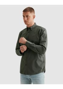 PME-Legend Langarmhemd PME LEGEND, Herren, Gr. M, N-Gr, gr&uuml;n (urban chic), Web, Obermaterial: 97% Baumwolle, 3% Elasthan, regular fit h&uuml;ftbedeckend, Manschette, Hemden Langarmhemd, Button-down-Kragen