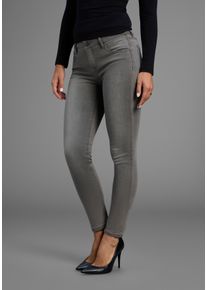Skinny-fit-Jeans Arizona "Ultra-Stretch", Damen, Gr. 88, K + L Gr, grau (grau used), Denim/Jeans, Obermaterial: 74% Baumwolle, 24% Polyester, 2% Elasthan, Basic, extraeng lang, Jeans Skinny-fit-Jeans, extra-enger Beinverlauf, normale Leibh&ouml;he, mit Eingrifftaschen