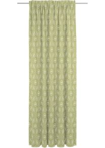 Vorhang Adam "Retro Floret" Gr. 1, gr&uuml;n (hellgr&uuml;n), B:142cm H:145cm, Jacquard, Baumwolle, Gardinen, Vorhang, aus 100% Bio-Baumwolle