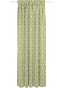 Vorhang Adam "Retro Floret" Gr. 3, gr&uuml;n (hellgr&uuml;n), B:142cm H:225cm, Jacquard, Baumwolle, Gardinen, Vorhang, aus 100% Bio-Baumwolle