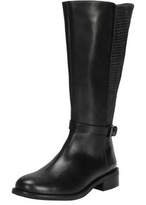 Weitschaftstiefel sheego, Damen, Gr. 41, XL-Schaft, schwarz, Glattleder, Leder, Schuhe Weitschaftstiefel