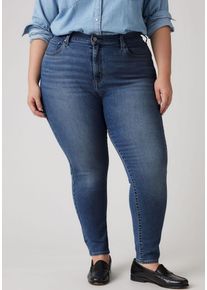 LEVI'S&reg; PLUS Skinny-fit-Jeans LEVI'S PLUS "721 PL HI RISE SKINNY", Damen, Gr. 14 (46), L&auml;nge 34, tenacious schwarz plus, Denim/Jeans, Obermaterial: 78% Baumwolle, 18% Polyester, 4% Elasthan, eng kn&ouml;chellang, Jeans Skinny-fit-Jeans, sehr figurbetonter Schnitt