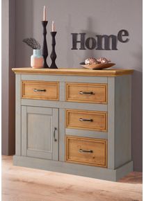 Sideboard OTTO HOME "Selma", grau (grau, gebeizt), B:100cm H:87cm T:38cm, Sideboards, Sideboard, Kommode, Breite/H&ouml;he 100/87 cm