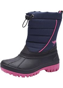Winterstiefel Kangaroos "K-Ben", M&auml;dchen, Gr. 40, blau (navy, pink), Synthetik, Textil, Schuhe Winterstiefel, Snowboots, Winterboots, Winterschuhe, wasserabweisend