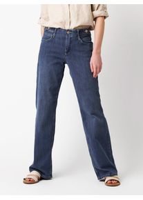 5-Pocket-Jeans Toni "Liv New Wide", Damen, Gr. 40, N-Gr, blau bleached used, Denim/Jeans, Obermaterial: 88% Baumwolle, 10% Polyester, 2% Elasthan, regular fit lang, Jeans 5-Pocket-Jeans, mit weitem Bein, Regular Fit, auch in Kurz-Gr. erh&auml;ltlich