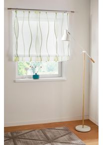Raffrollo OTTO HOME "Dimona" Gr. 4, beige (creme, gr&uuml;n), B:100cm H:140cm, Voile, Obermaterial: 100% Polyester, Raffrollos, Raffrollo, Transparent, Voile, Polyester, Wellen