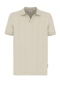 JOOP! Poloshirt JOOP JEANS "Pono", Herren, Gr. M, natural, Jersey, Obermaterial: 80% Baumwolle, 15% Polyester, 5% Elasthan, unifarben, normal, Rippb&uuml;ndchen, Shirts Poloshirt, mit Struktur
