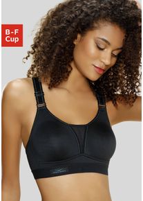Sport-BH Venice Beach, Damen, Gr. 100, Cup B, schwarz, Microtouch, Obermaterial: 90% Polyester (COOLMAX), 10% Elasthan (LYCRA), BHs Sport-BH, ohne B&uuml;gel aus COOLMAX-Material, Topseller