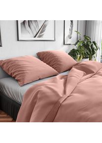 Bettw&auml;sche WOLKENFELD "Renforc&eacute; Bettw&auml;sche Baumwolle - Nat&uuml;rlich weiches Schlafgef&uuml;hl", rosa, B/L: 220cm x 240cm, 1 Stk., 2 Stk., Renforc&eacute;, B/L: 80cm x 80cm & 80cm x 80cm, 3 Stk., Renforc&eacute;, Obermaterial: 100% Baumwolle, Bettw&auml;sche, Bettw&auml;sche, 135x200 cm, 155x220 & &Uuml;bergr&ouml;&szlig;en I inkl. Kissenbez&uuml;ge 80x80 I uni